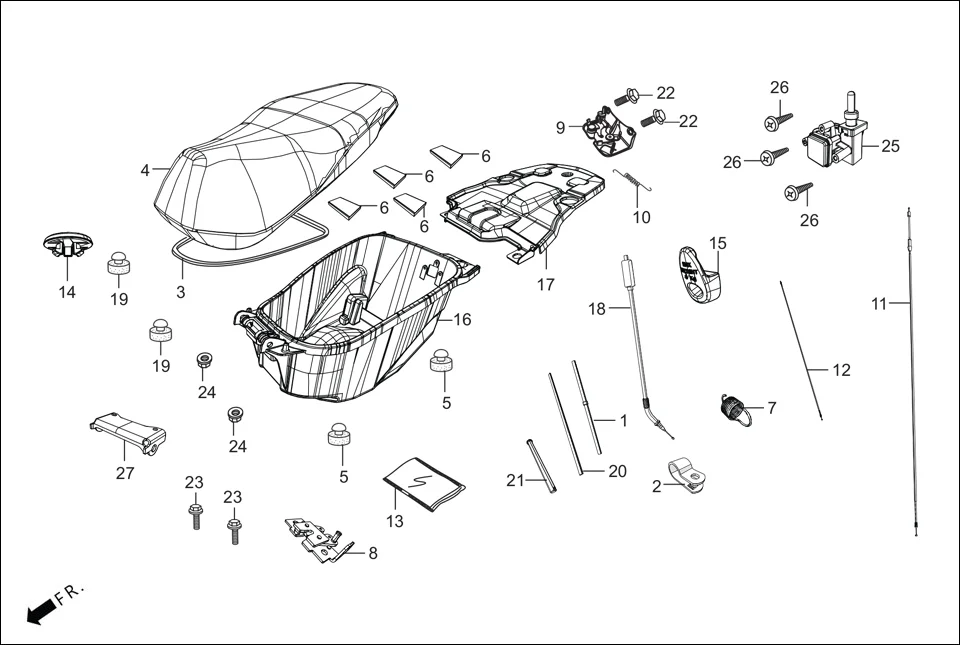 F-12-DISC SEAT/LUGGAGE BOX diagram showing 77251-KPL-900