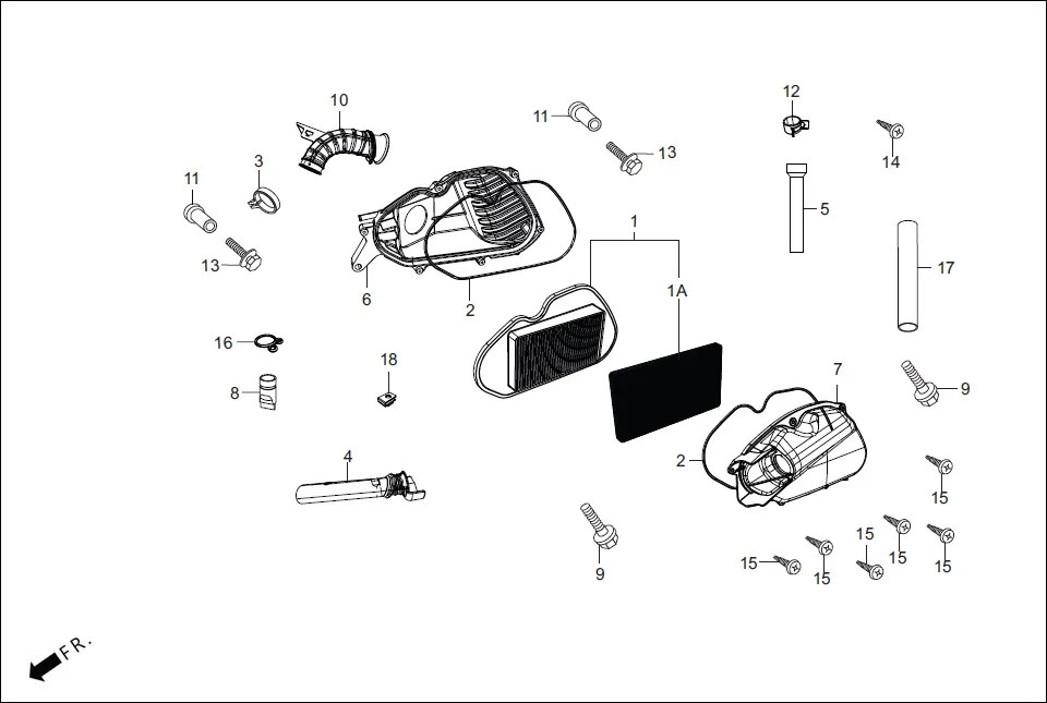 F-15 AIR CLEANER diagram showing 90602-KPL-900