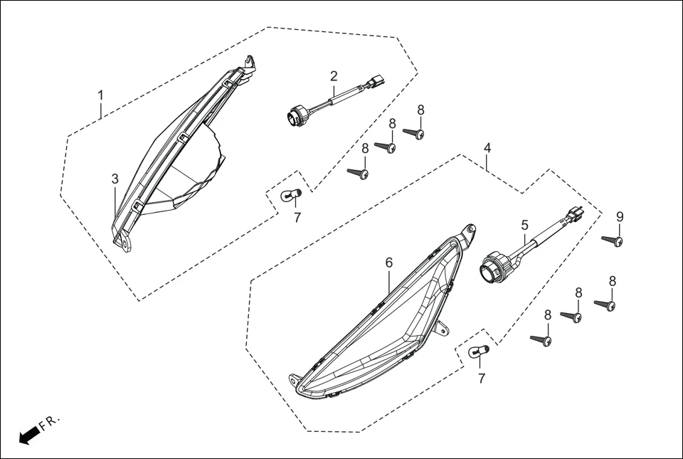 F-19 FRONT WINKER diagram showing 93903-25880