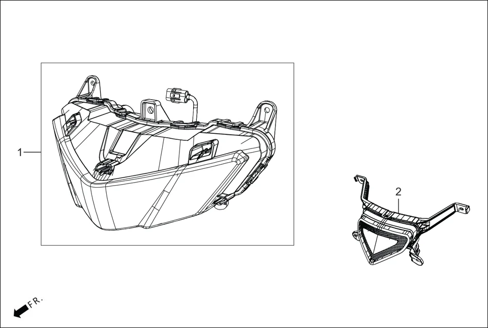 F-1 HEAD LIGHT diagram showing 33100-ABH-501