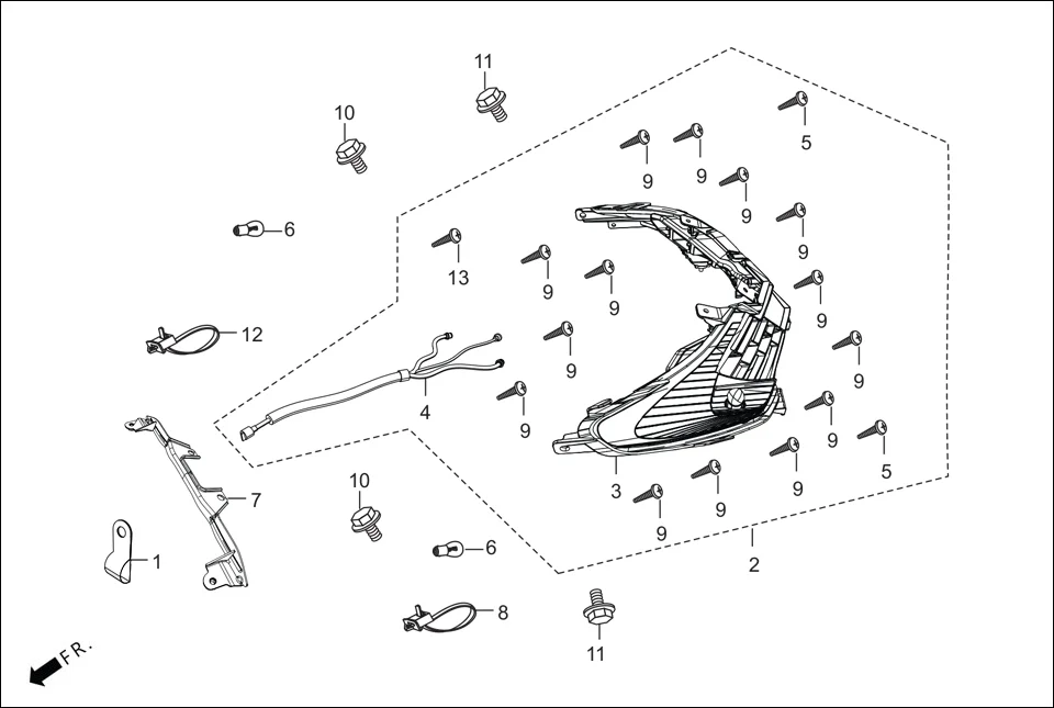 F-20 REAR COMBINATION LIGHT diagram showing 95701-06012-00