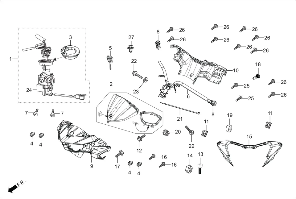 F-4-DISC STEERING HANDLE/HANDLE COVER diagram showing 94102-12000