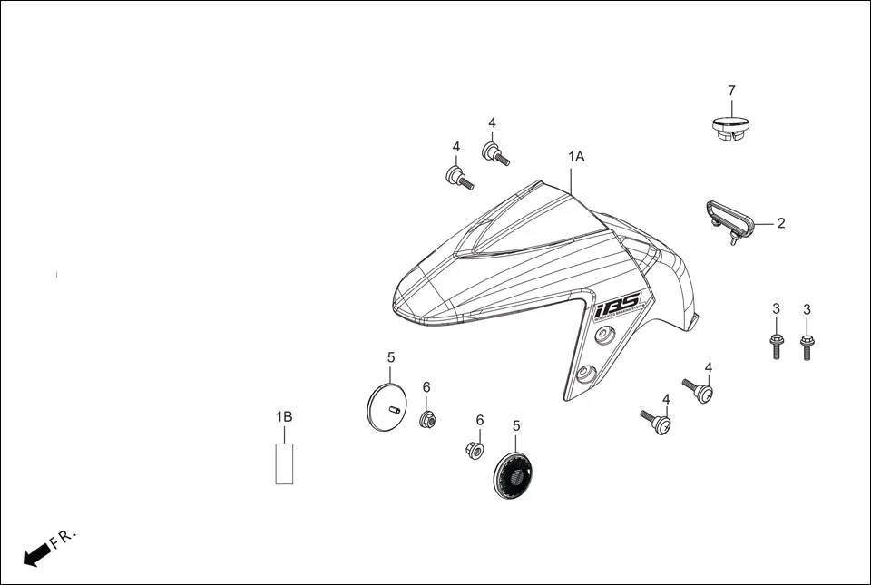 F-5-DISC FRONT FENDER diagram showing 61000-ABH-511S