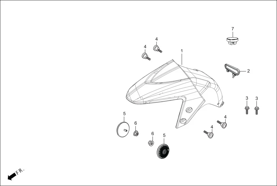 F-5-DRUM FRONT FENDER diagram showing 61324-ABH-500