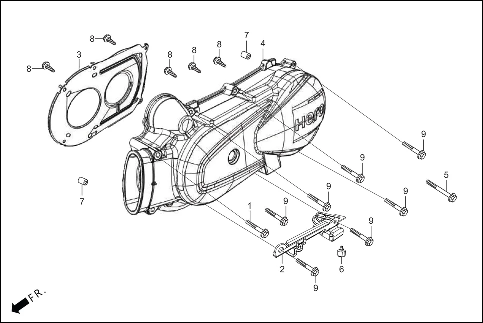 E-11 LEFT CRANK CASE COVER