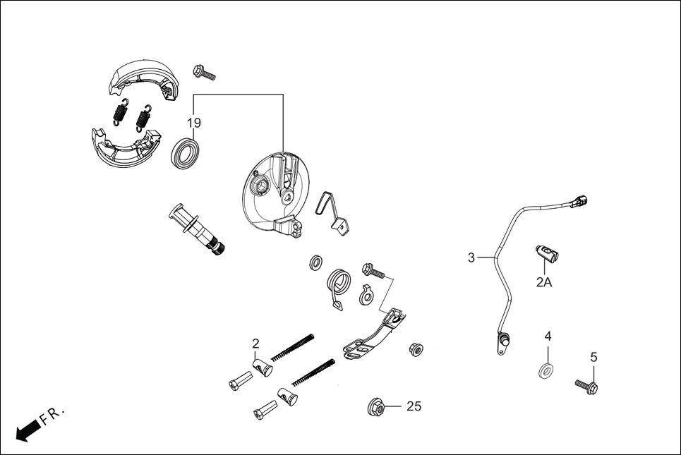 F-10A-DISC FRONT BRAKE(PANEL ASSY.) assembly diagram for Hero MAESTRO EDGE 125CC(March,2023)
