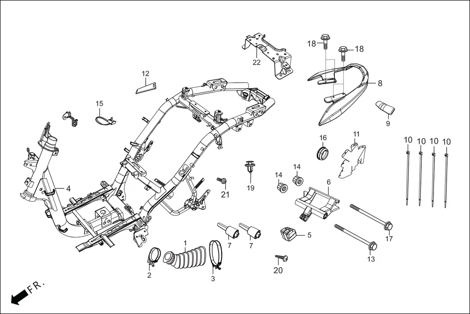 F-23-DRUM FRAME BODY assembly diagram for Hero MAESTRO EDGE 125CC(March,2023)