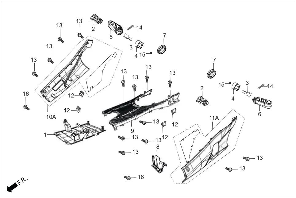 F-7-CONNECT FLOOR PANEL diagram showing 64350-ABH-510V
