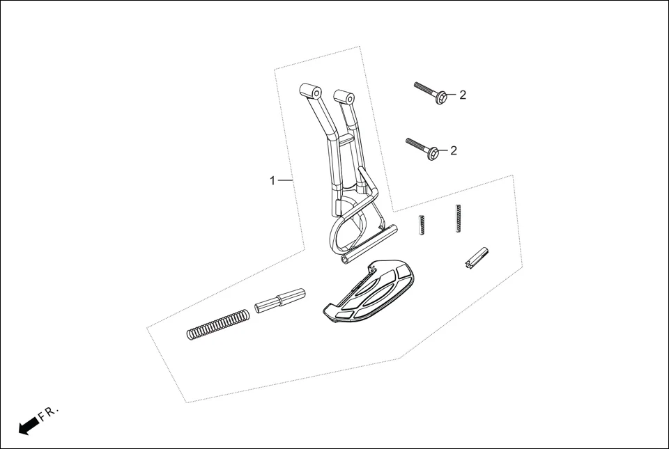 FOP-1 SARI STEP SET (OPTIONAL) assembly diagram for Hero MAESTRO EDGE 125CC(March,2023)