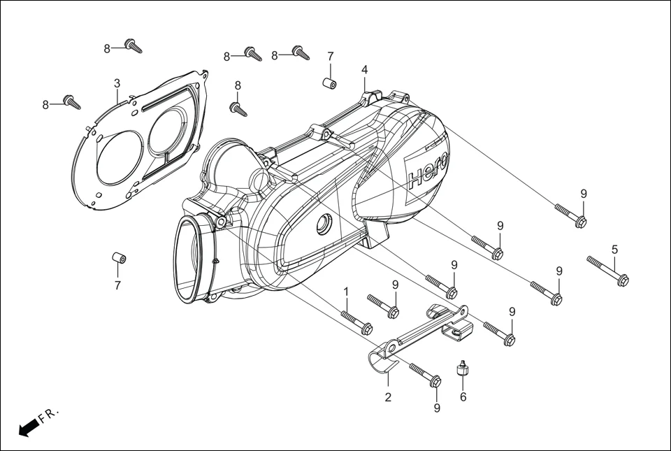 E-11 LEFT CRANK CASE COVER