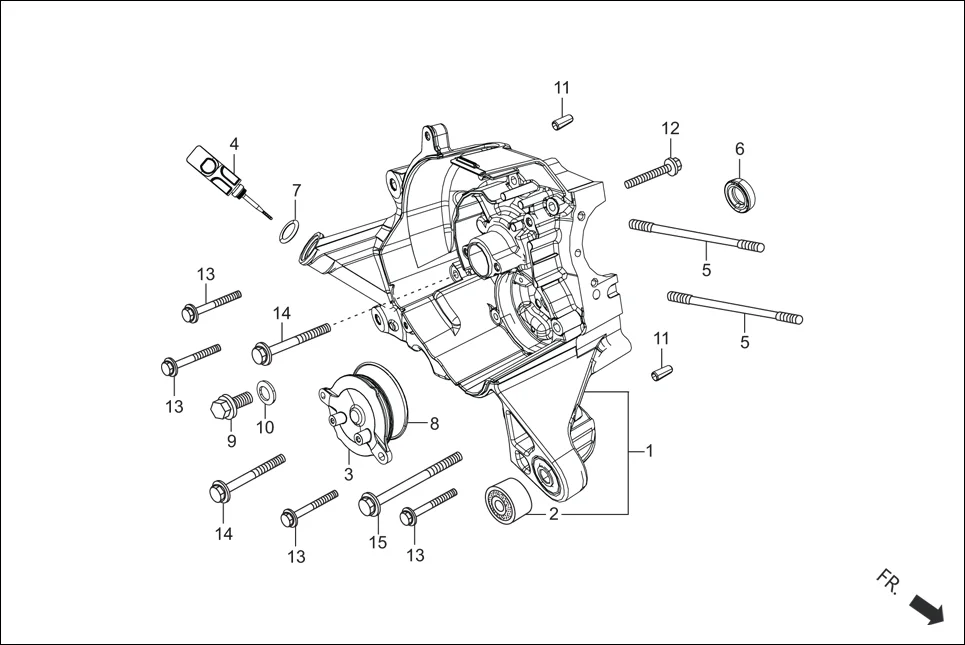 E-7 RIGHT CRANK CASE