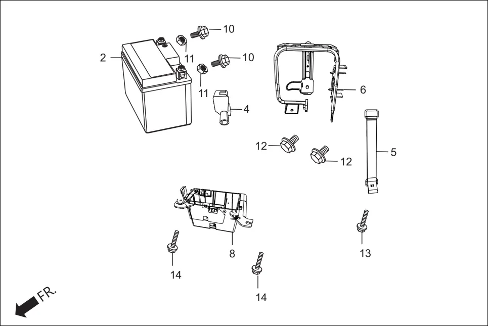 F-21-VX BATTERY assembly diagram for Hero Maestro EDGE (Sep, 2015)