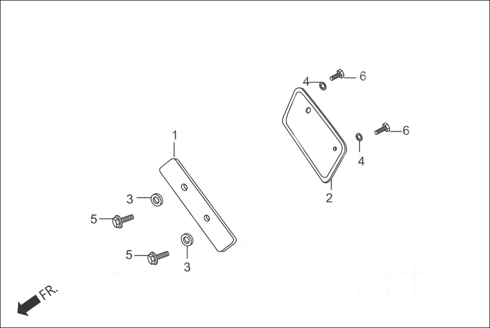 FOP-3 FR./RR.NUMBER PLATE (OPTIONAL) assembly diagram for Hero Maestro EDGE (Sep, 2015)