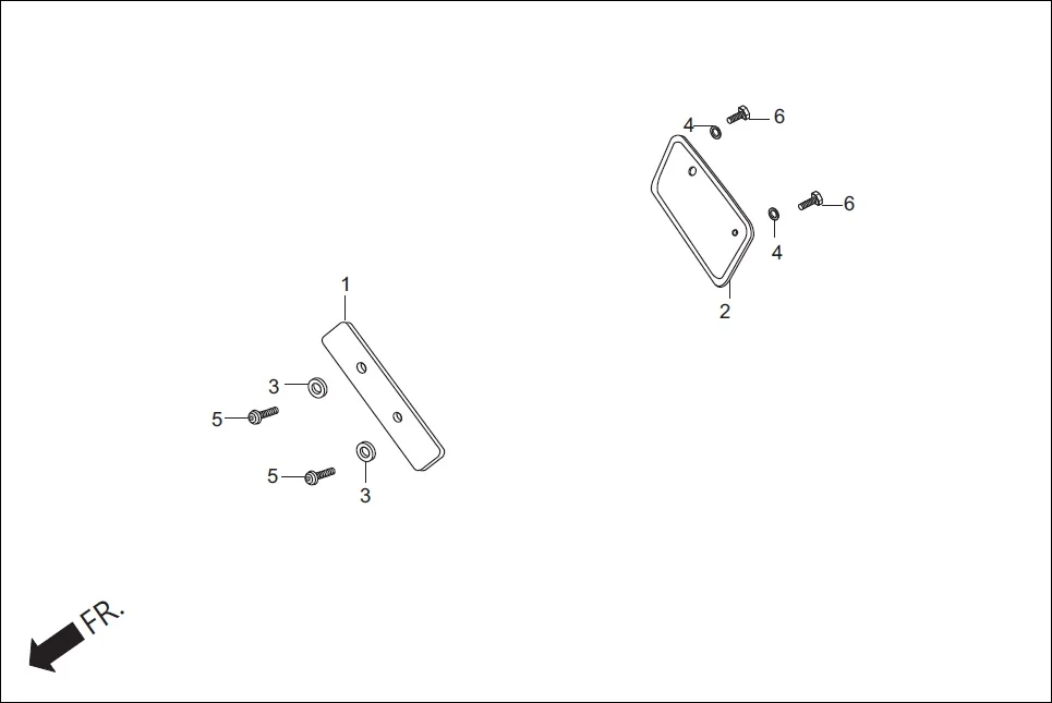 FOP-3 FR./RR.NUMBERPLATE (OPTIONAL) assembly diagram for Hero Maestro EDGE (Feb, 2017)