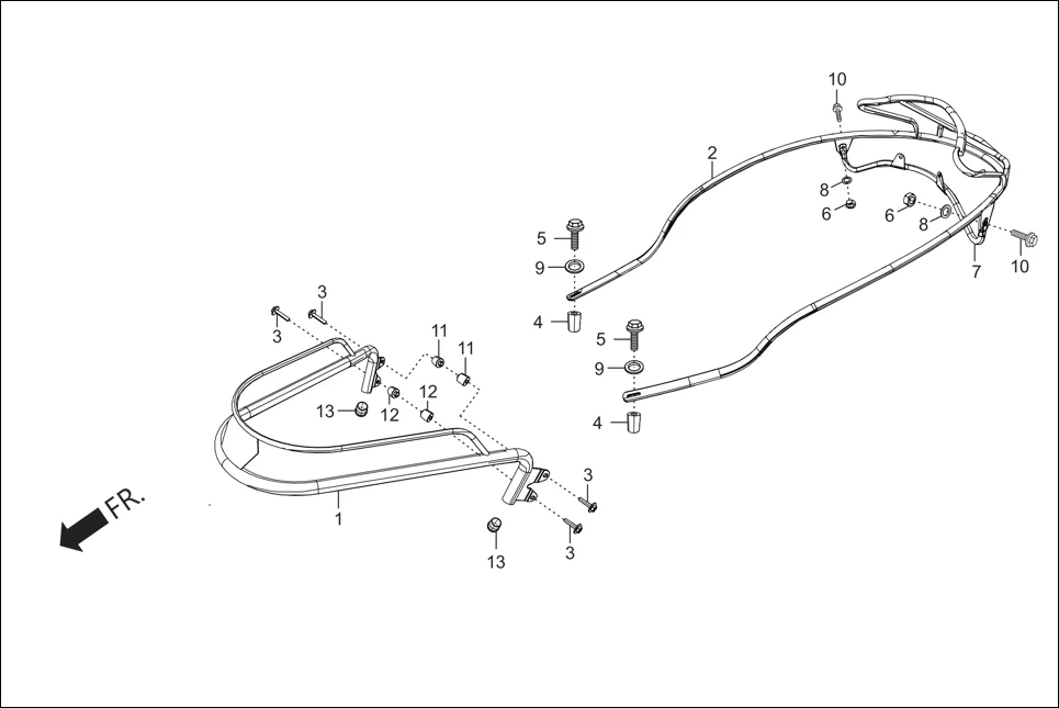 FOP-6A BEADING ASSY. FR./RR. (OPTIONAL) assembly diagram for Hero Maestro EDGE (Feb, 2017)