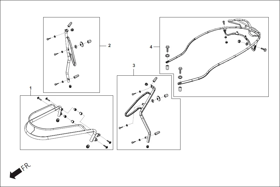 FOP-6 BEADING ASSY. R./L. (OPTIONAL) diagram showing NOT SERVICEABLE