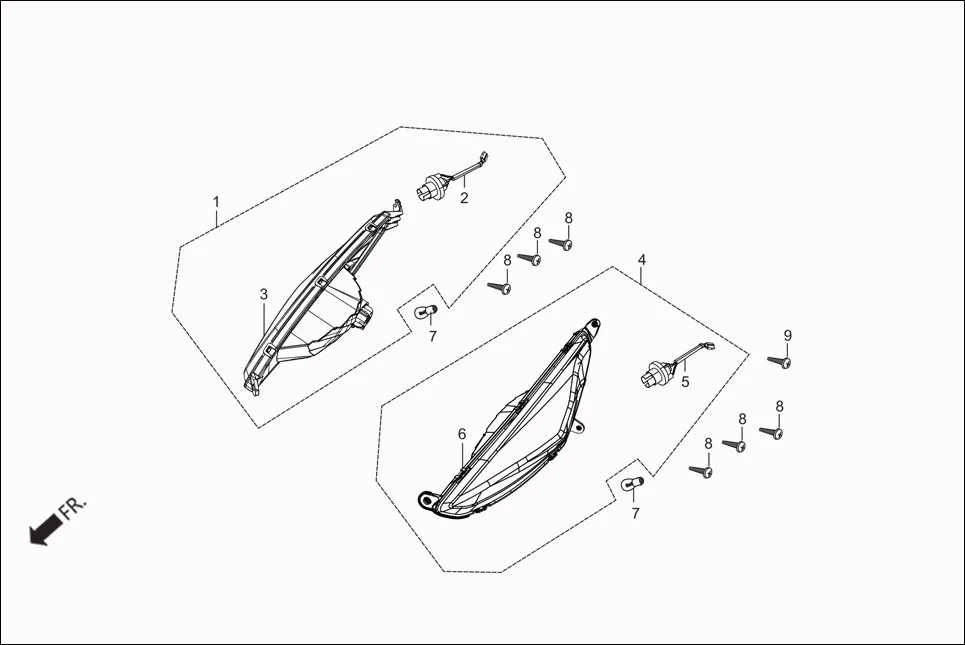 F-19 FRONT WINKER assembly diagram for Hero Maestro EDGE (Apr, 2017)