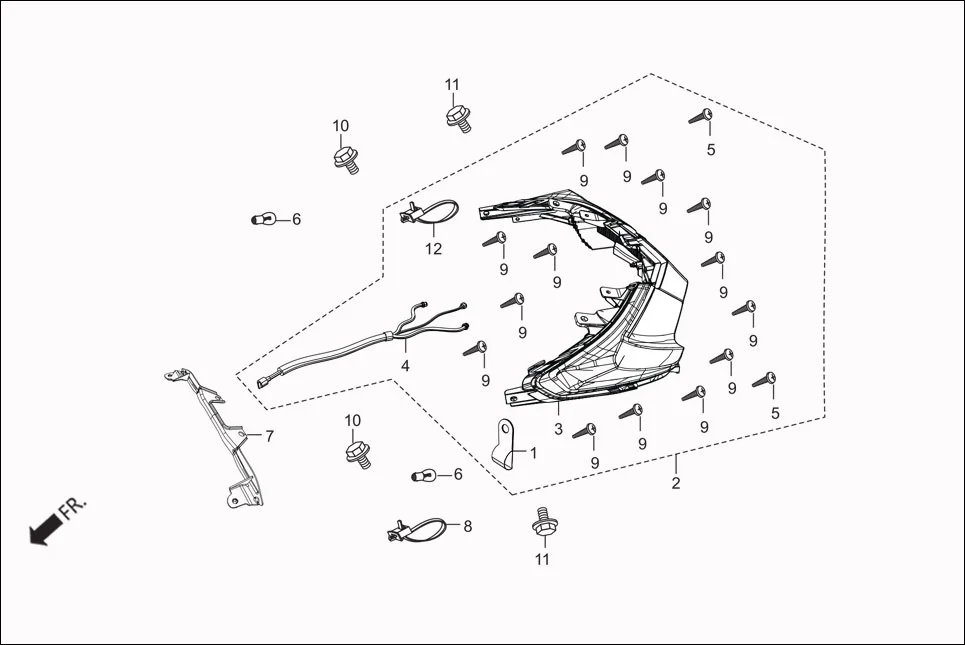 F-20 REAR COMBINATION LIGHT diagram showing 91547-AAW-000