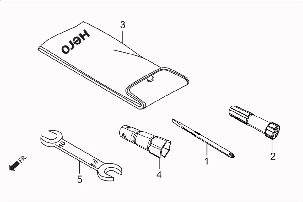 F-24 TOOLS assembly diagram for Hero Maestro EDGE (Apr, 2017)