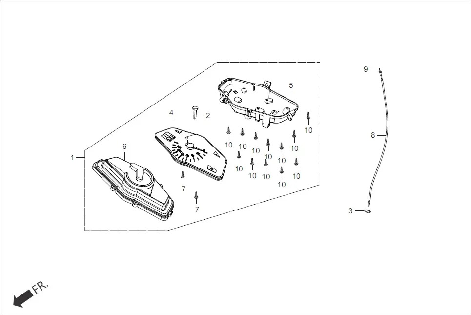 F-2 METER assembly diagram for Hero Maestro EDGE (Apr, 2017)