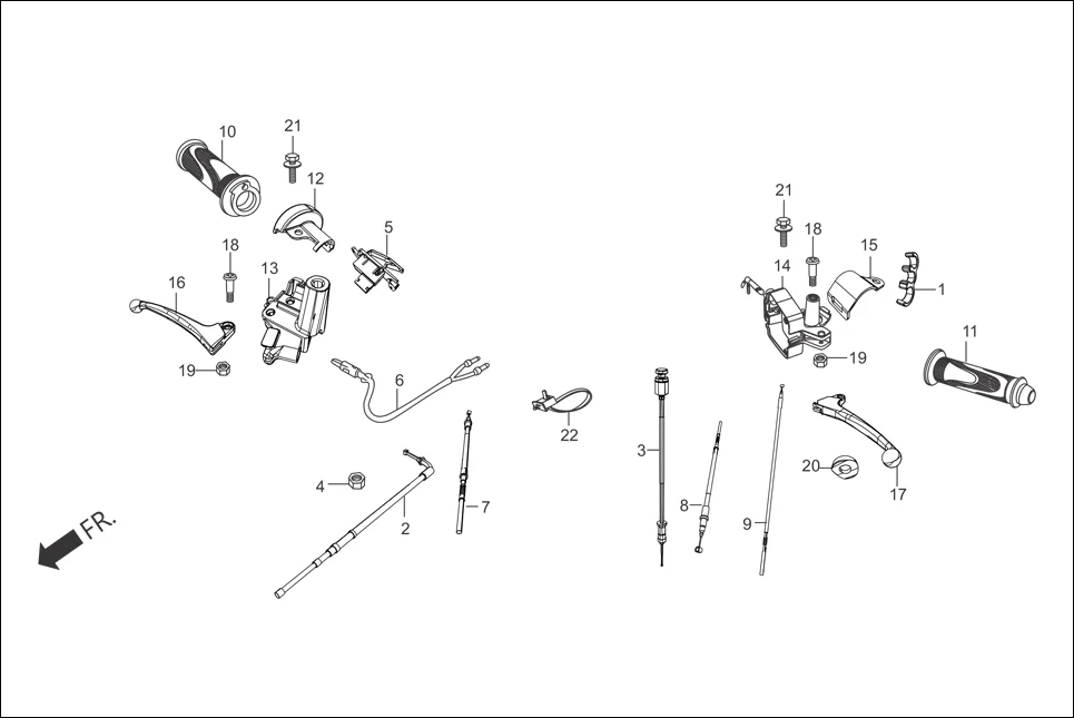 F-3A HANDLE LEVER/SWITCH/CABLE assembly diagram for Hero Maestro EDGE (Apr, 2017)