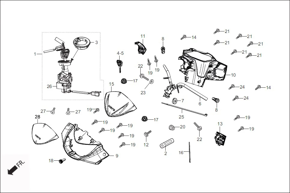 F-4A STEERING HANDLE/HANDLE COVER(IMMOBILIZER) diagram showing 90304-KCS-920