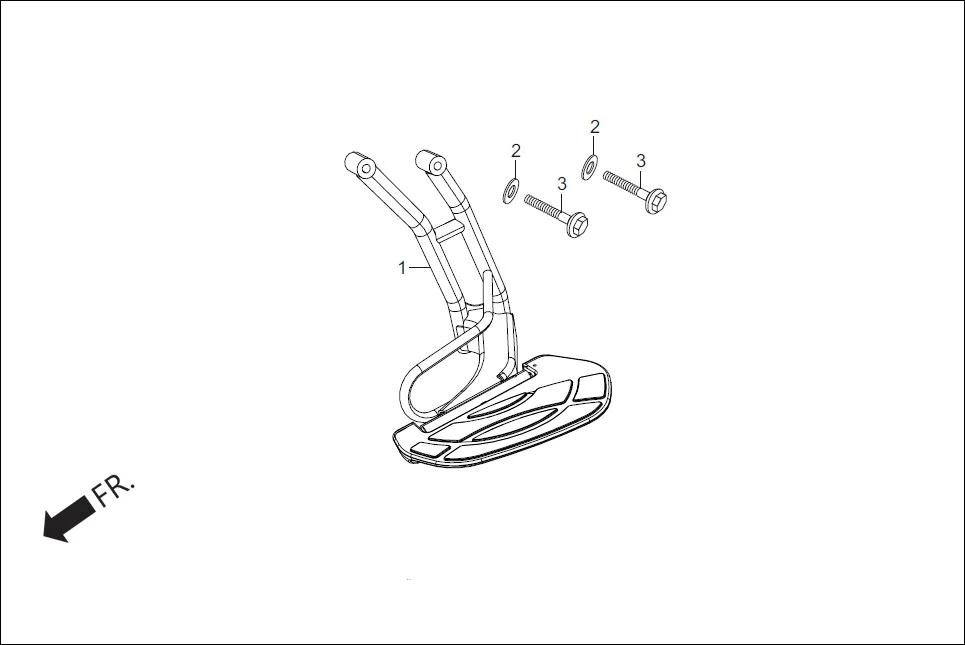 FOP-1 SARI STEP SET(OPTIONAL) assembly diagram for Hero Maestro EDGE (Apr, 2017)
