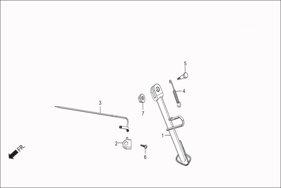FOP-4 MAGNET HOLDER ASSY./SIDE STAND (OPTIONAL) assembly diagram for Hero Maestro EDGE (Apr, 2017)