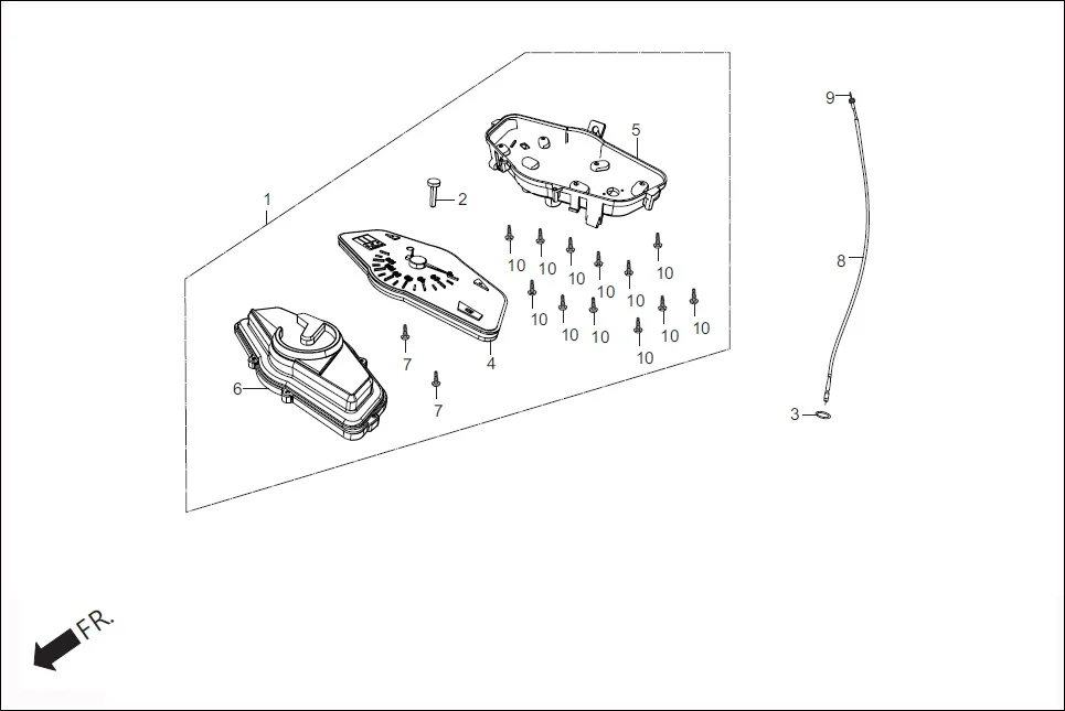 F-2-DRUM METER assembly diagram for Hero Maestro EDGE 125 (May,2019)