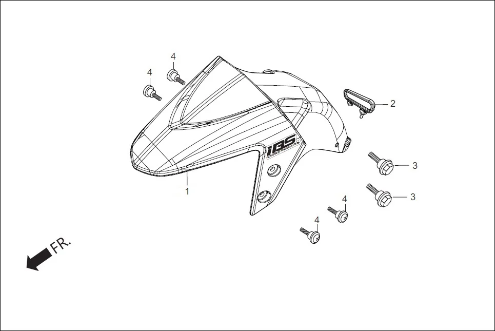 F-5-DRUM FRONT FENDER assembly diagram for Hero Maestro EDGE 125 (May,2019)