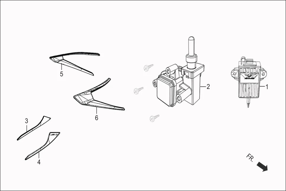 FOP-5 USB CHARGER ASSY./LIGHT ASSY., BOOT (OPTIONAL) assembly diagram for Hero Maestro EDGE 125 (May,2019)