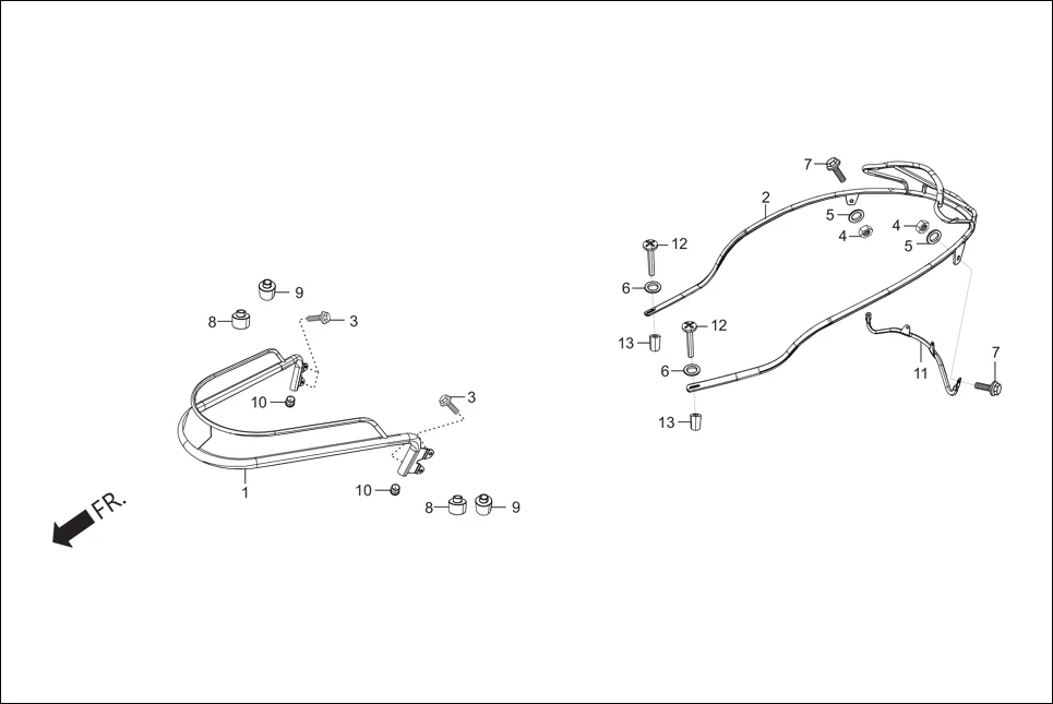 FOP-6A BEADING ASSY. FR./RR. (OPTIONAL) assembly diagram for Hero Maestro EDGE 125 (May,2019)