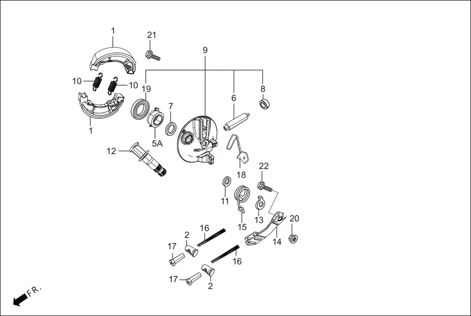 F-10A-DRUM FRONT BRAKE(PANEL ASSY./GEAR BOX ASSY.) diagram showing 45133-KCC-900