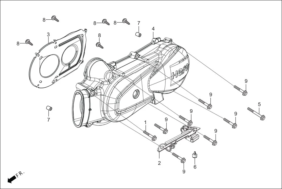E-11 LEFT CRANK CASE COVER