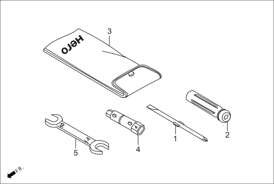 F-24 TOOLS assembly diagram for Hero Maestro EDGE BSVI(Dec, 2021)