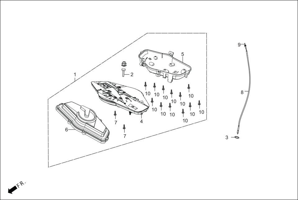 F-2 METER assembly diagram for Hero Maestro EDGE BSVI(Dec, 2021)
