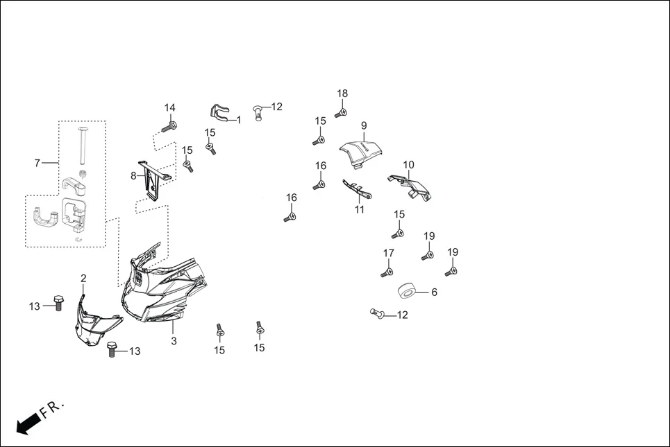 F-8-LX BODY COVER assembly diagram for Hero Maestro EDGE BSVI(Dec, 2021)