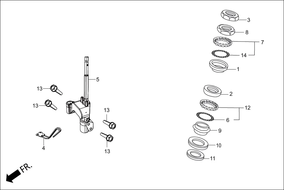 F-9 STRG. STEM assembly diagram for Hero Maestro EDGE BSVI(Dec, 2021)