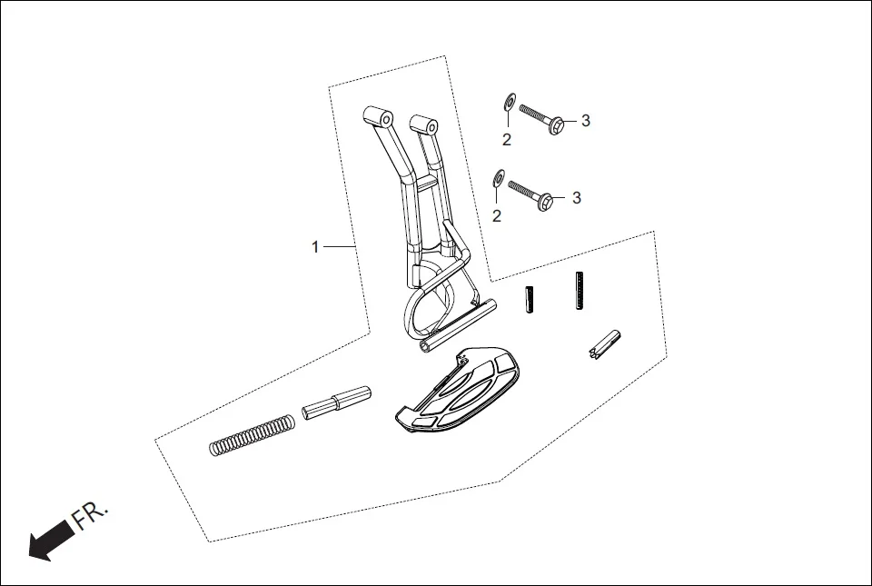FOP-1 SARI STEP SET (OPTIONAL) assembly diagram for Hero Maestro EDGE BSVI(Dec, 2021)