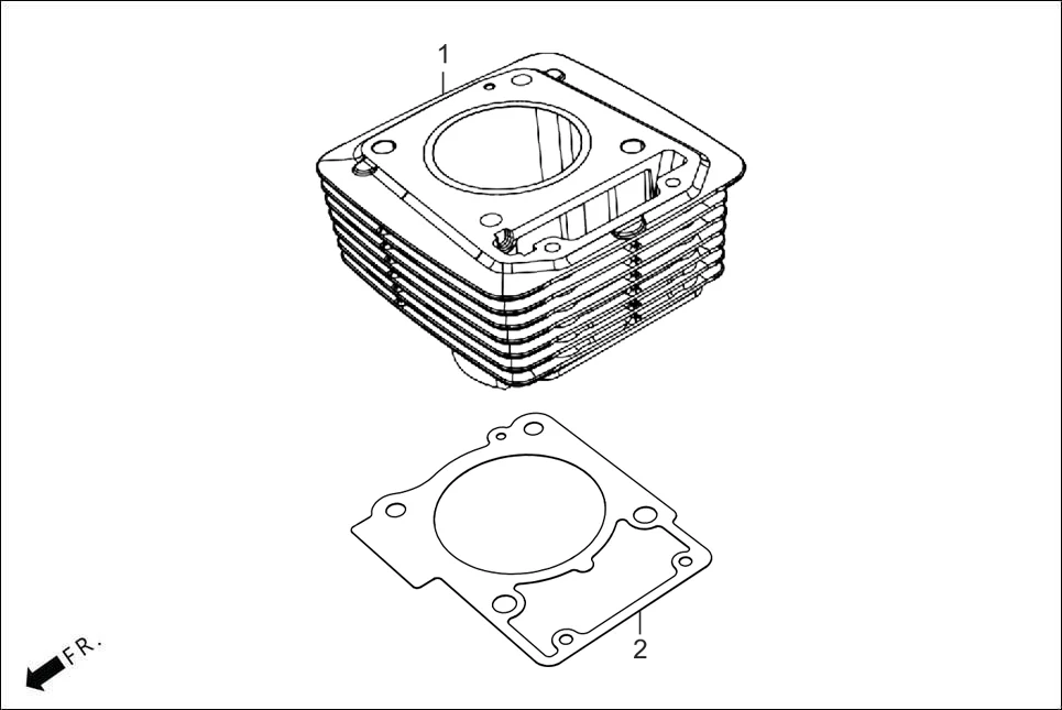 E-1B CYLN. &amp; CYLN HEAD (CYLINDER)