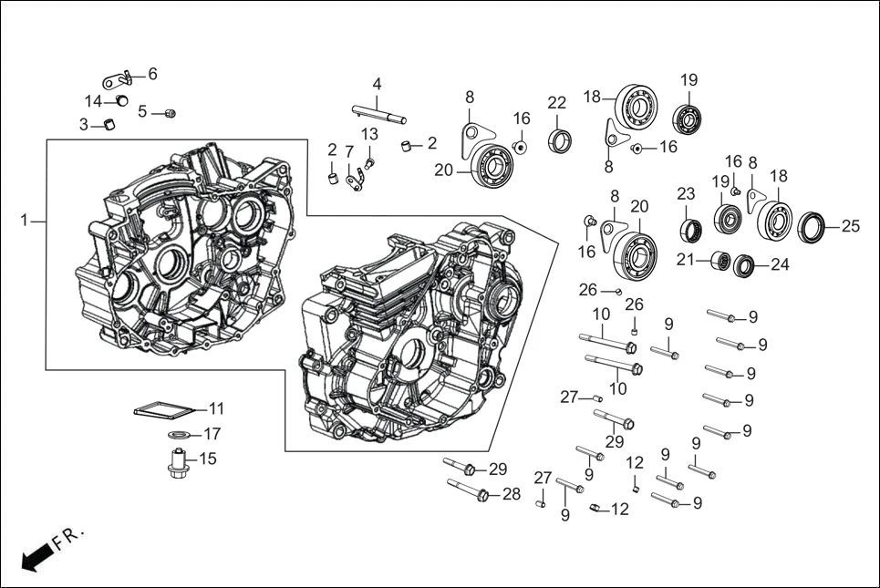 E-3B CRANK CASE &amp; COVER (CRANK CASE)