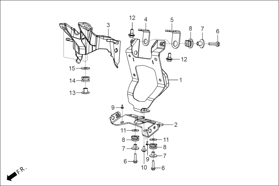 F-1B STAY / BRKT. HEAD LIGHT diagram showing 93903-252F0
