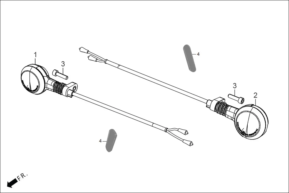 F-21 FRONT WINKER assembly diagram for Hero THUMBSUP THUNDERWHEEL(Apr.,2025)