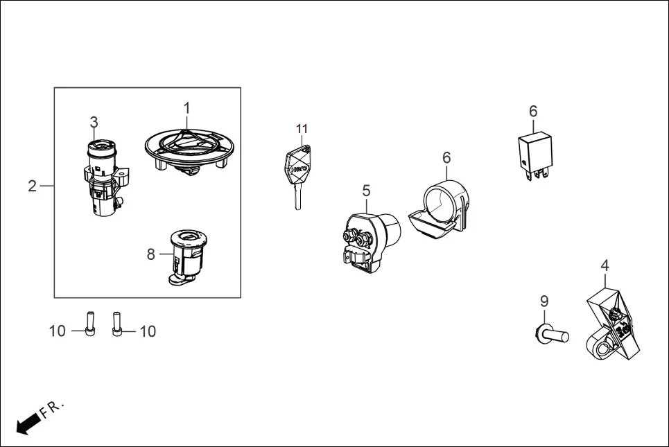 F-23 SWITCH &amp; RELAY diagram showing 35850-RAA-001