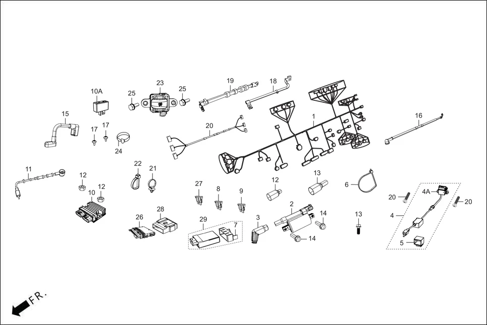 F-24 ELECTRICALS (HARNESS WIRE) diagram showing 35160-RAA-001