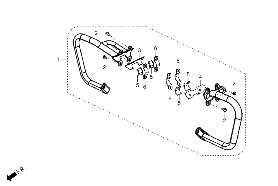 F-28 ENGINE GUARD diagram showing 50802-ACJ-0000-24