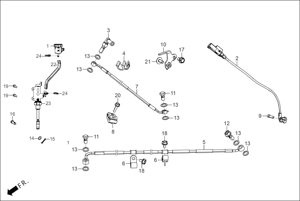 F-8 REAR BRAKE(MASTER CYL.) diagram showing 95015-RAA-000