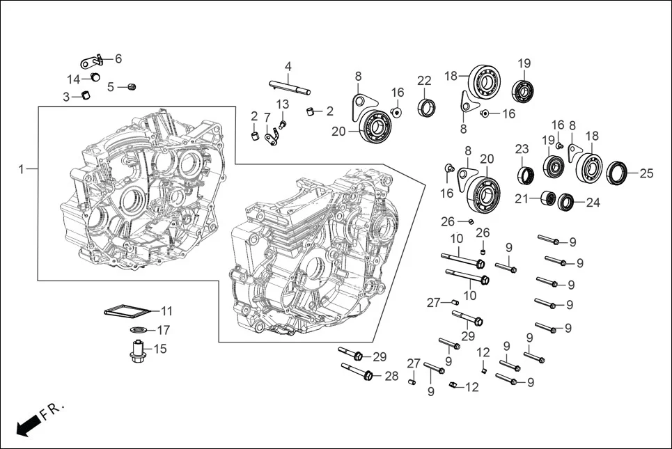 E-3B CRANK CASE &amp; COVER (CRANK CASE)