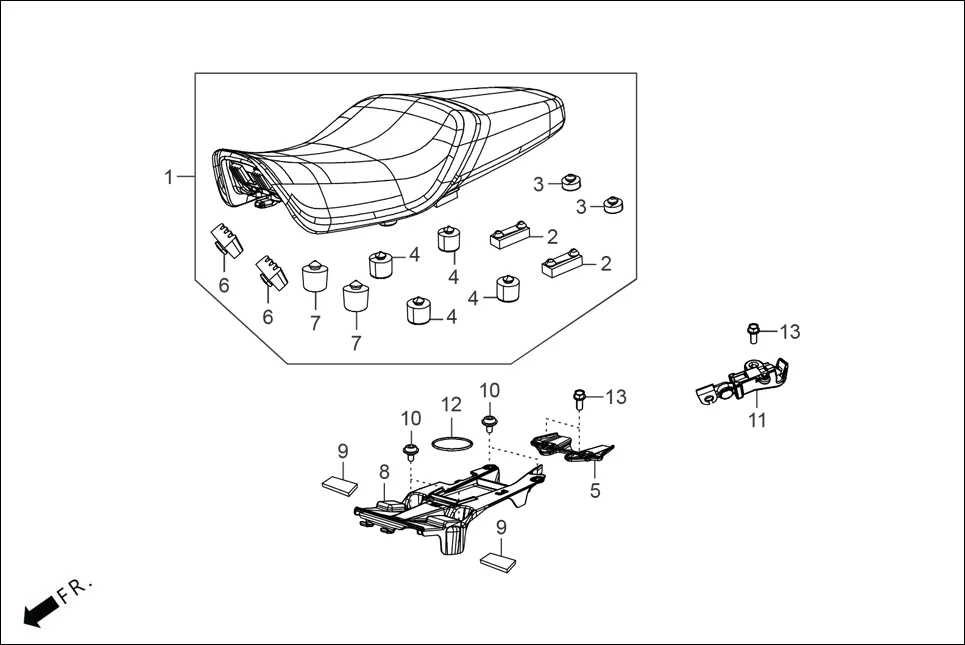 F-10A-CON SEAT diagram showing 77200-ACJ-010