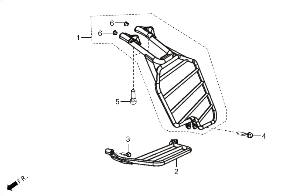 F-15B STEP PILLION / HOLDER / BRKT. (GUARD SAREE/STEP WOMEN) diagram showing 95701-08028-0F